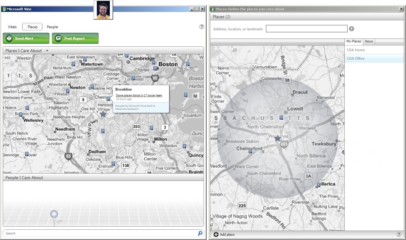 Microsoft Vine Interface (2009)